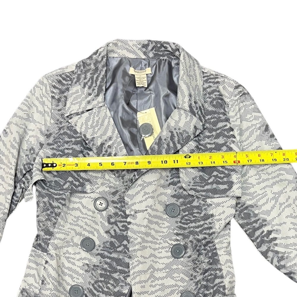Vertigo Print Trench Coat (NWT) / Size: XL / Color: Blue / Item# 1-21901 - Picture 6 of 6